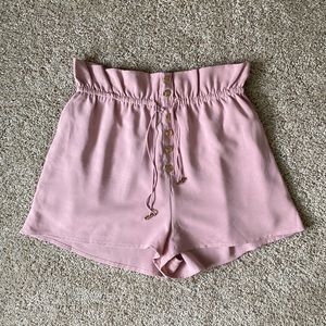 Shein Tie Waist Button Up Shorts